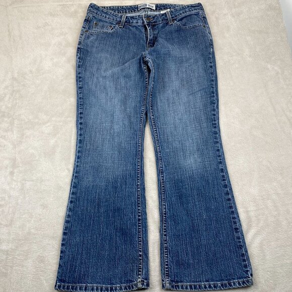 Levis Signature Women's Jeans 12 Short Bootcut Low Rise Blue Denim Cotton Spande - Picture 5 of 10